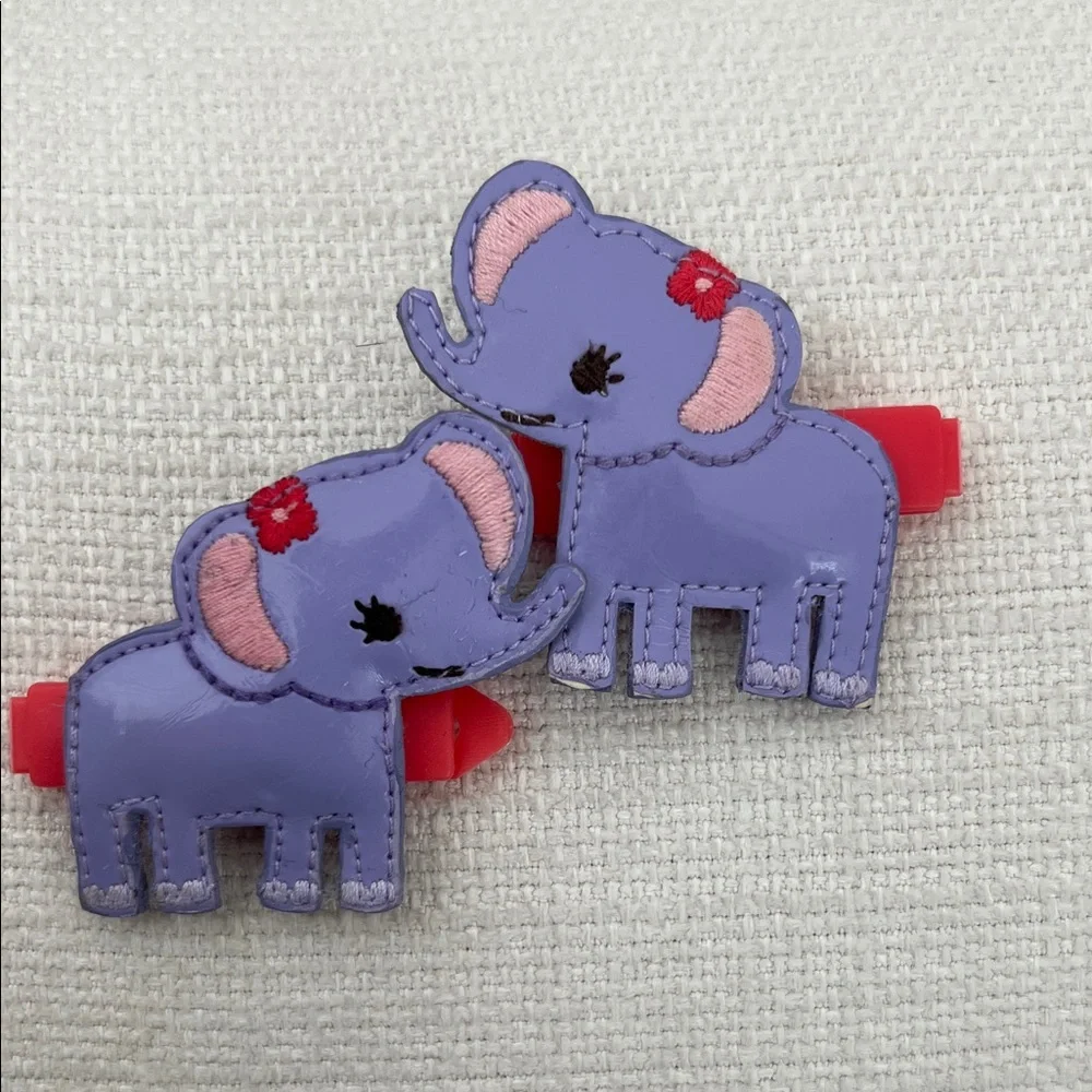 💚BUY 3 for $15💚 💚 Gymboree Lavender Elephant Hair Clips